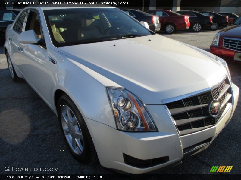 White Diamond Tri-Coat / Cashmere/Cocoa 2008 Cadillac CTS Sedan
