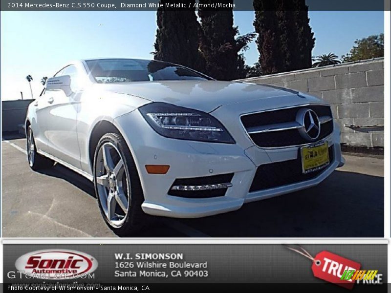Diamond White Metallic / Almond/Mocha 2014 Mercedes-Benz CLS 550 Coupe