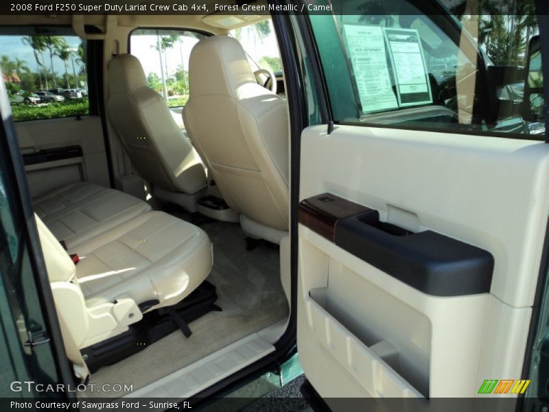 Forest Green Metallic / Camel 2008 Ford F250 Super Duty Lariat Crew Cab 4x4
