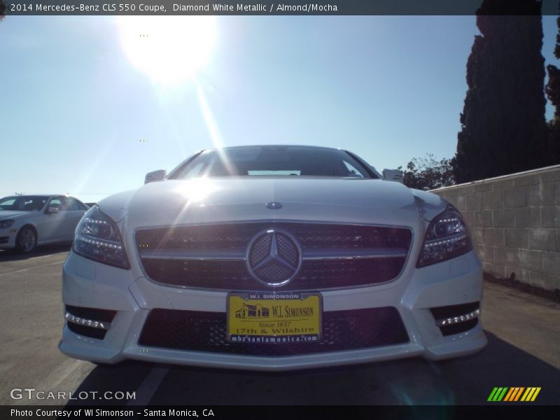 Diamond White Metallic / Almond/Mocha 2014 Mercedes-Benz CLS 550 Coupe