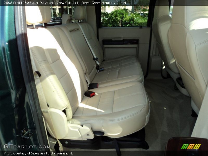 Forest Green Metallic / Camel 2008 Ford F250 Super Duty Lariat Crew Cab 4x4