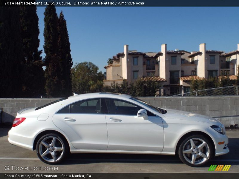 Diamond White Metallic / Almond/Mocha 2014 Mercedes-Benz CLS 550 Coupe
