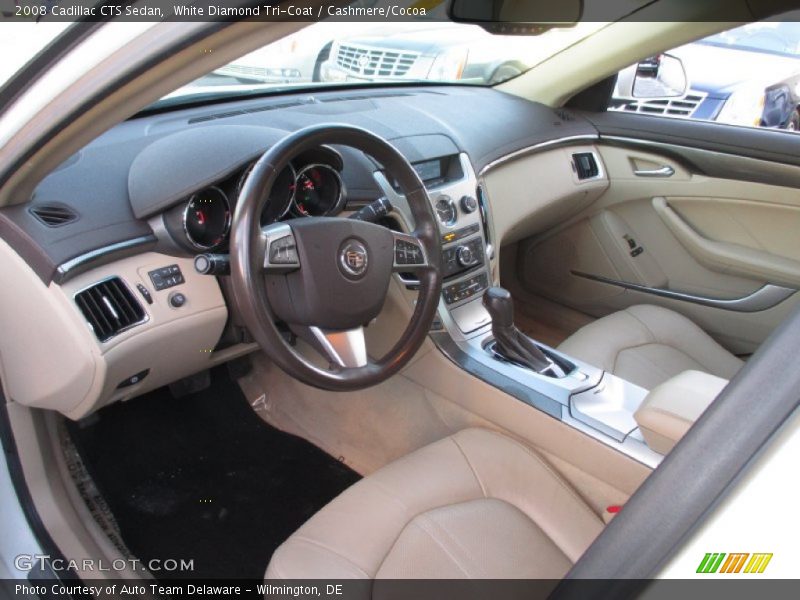 White Diamond Tri-Coat / Cashmere/Cocoa 2008 Cadillac CTS Sedan