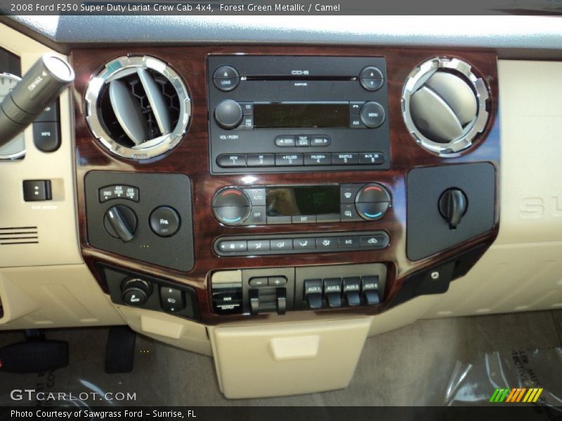 Forest Green Metallic / Camel 2008 Ford F250 Super Duty Lariat Crew Cab 4x4