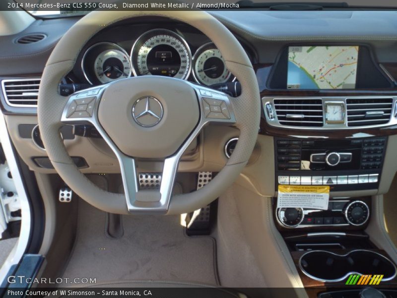 Diamond White Metallic / Almond/Mocha 2014 Mercedes-Benz CLS 550 Coupe