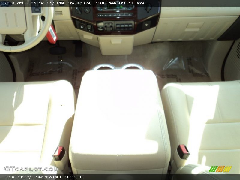Forest Green Metallic / Camel 2008 Ford F250 Super Duty Lariat Crew Cab 4x4