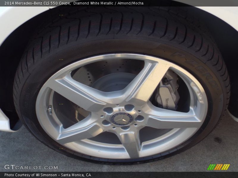 Diamond White Metallic / Almond/Mocha 2014 Mercedes-Benz CLS 550 Coupe