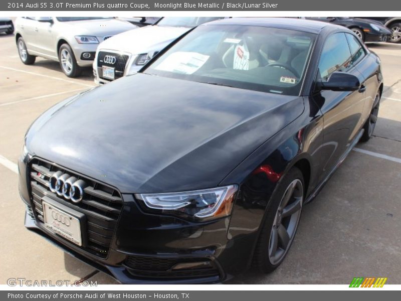 Moonlight Blue Metallic / Black/Lunar Silver 2014 Audi S5 3.0T Premium Plus quattro Coupe