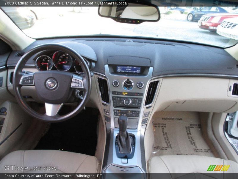 White Diamond Tri-Coat / Cashmere/Cocoa 2008 Cadillac CTS Sedan