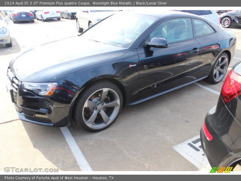 Moonlight Blue Metallic / Black/Lunar Silver 2014 Audi S5 3.0T Premium Plus quattro Coupe