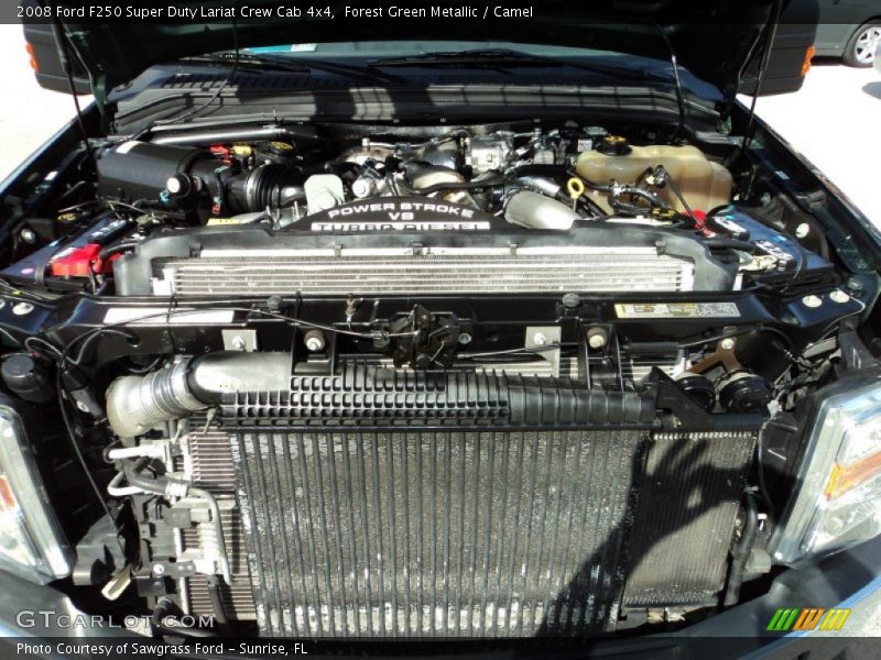Forest Green Metallic / Camel 2008 Ford F250 Super Duty Lariat Crew Cab 4x4