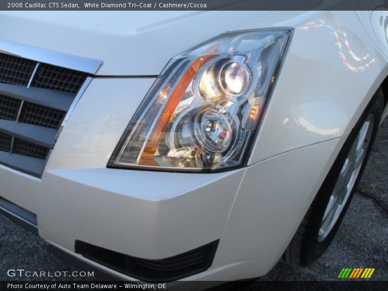 White Diamond Tri-Coat / Cashmere/Cocoa 2008 Cadillac CTS Sedan