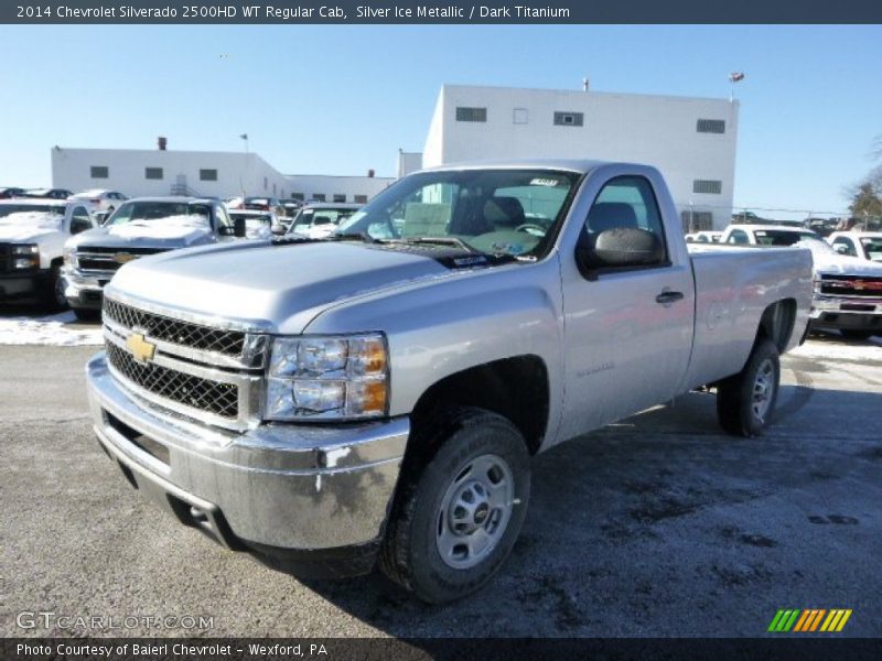Silver Ice Metallic / Dark Titanium 2014 Chevrolet Silverado 2500HD WT Regular Cab