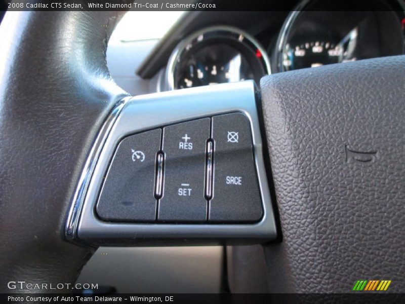White Diamond Tri-Coat / Cashmere/Cocoa 2008 Cadillac CTS Sedan