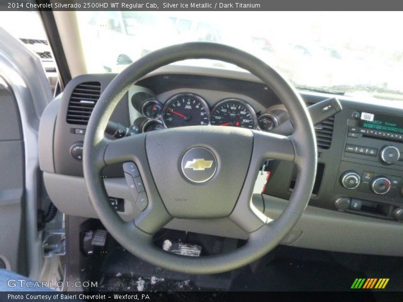 Silver Ice Metallic / Dark Titanium 2014 Chevrolet Silverado 2500HD WT Regular Cab