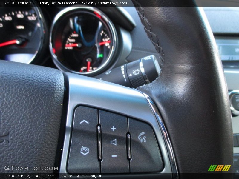White Diamond Tri-Coat / Cashmere/Cocoa 2008 Cadillac CTS Sedan
