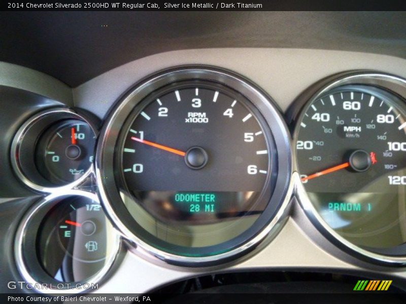 Silver Ice Metallic / Dark Titanium 2014 Chevrolet Silverado 2500HD WT Regular Cab