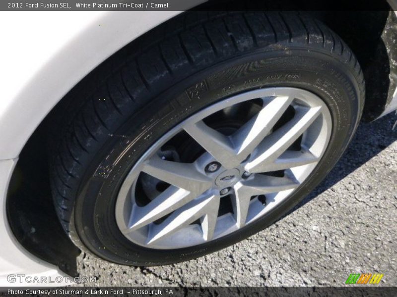 White Platinum Tri-Coat / Camel 2012 Ford Fusion SEL