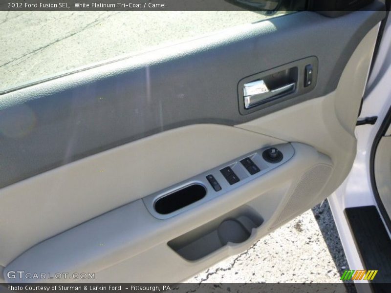 White Platinum Tri-Coat / Camel 2012 Ford Fusion SEL