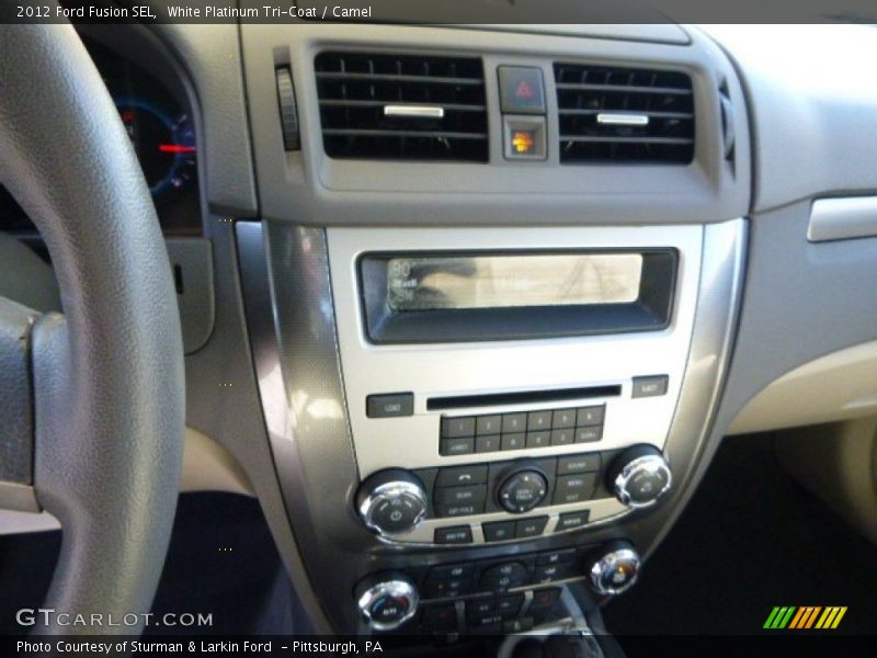 White Platinum Tri-Coat / Camel 2012 Ford Fusion SEL