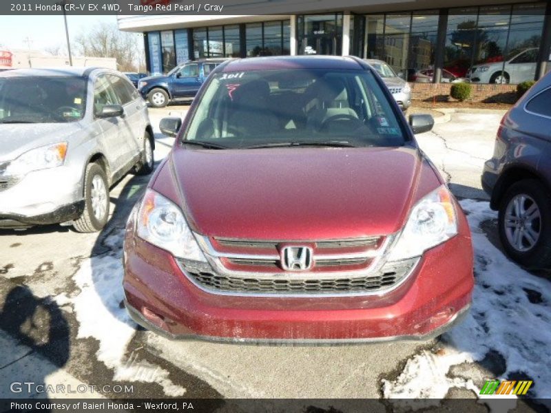 Tango Red Pearl / Gray 2011 Honda CR-V EX 4WD
