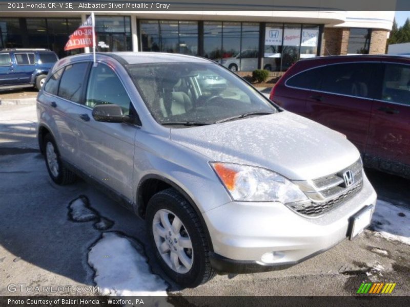 Alabaster Silver Metallic / Gray 2011 Honda CR-V SE