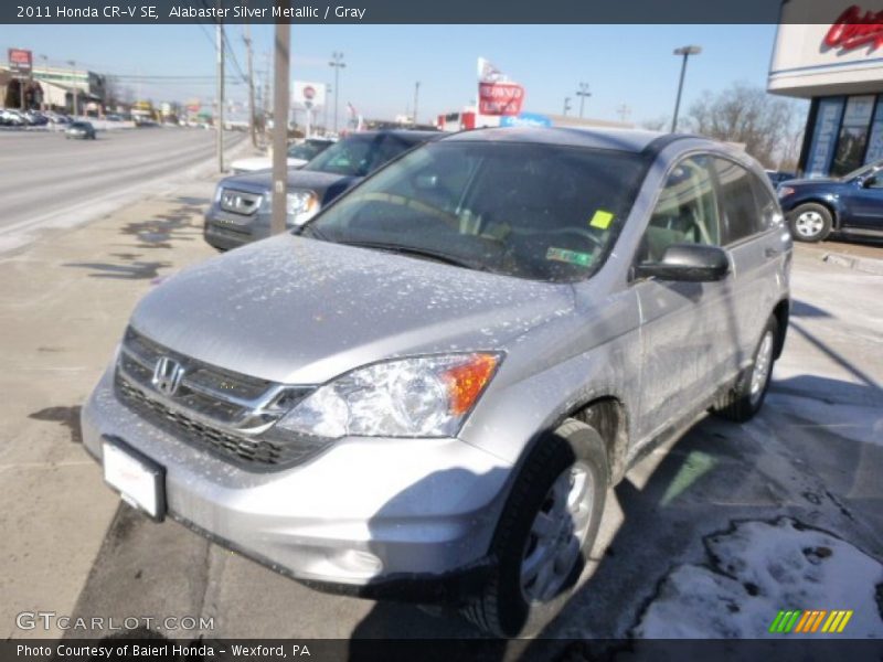 Alabaster Silver Metallic / Gray 2011 Honda CR-V SE
