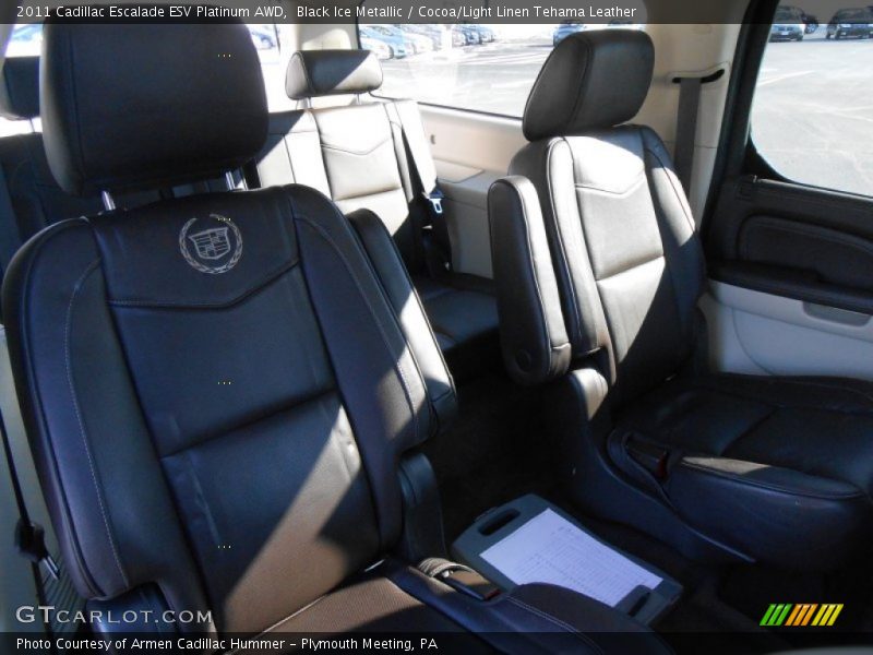 Black Ice Metallic / Cocoa/Light Linen Tehama Leather 2011 Cadillac Escalade ESV Platinum AWD