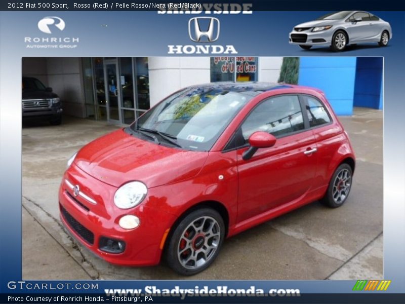 Rosso (Red) / Pelle Rosso/Nera (Red/Black) 2012 Fiat 500 Sport