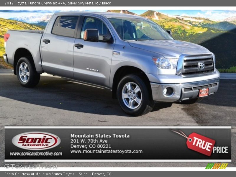 Silver Sky Metallic / Black 2012 Toyota Tundra CrewMax 4x4