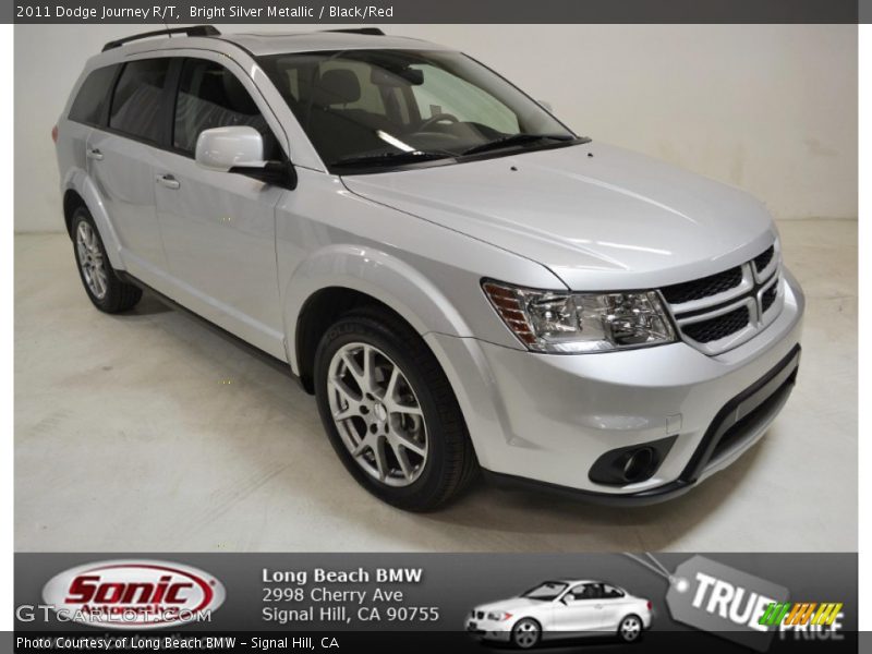 Bright Silver Metallic / Black/Red 2011 Dodge Journey R/T