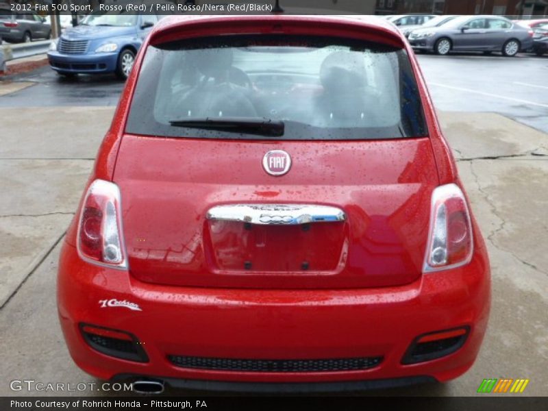 Rosso (Red) / Pelle Rosso/Nera (Red/Black) 2012 Fiat 500 Sport