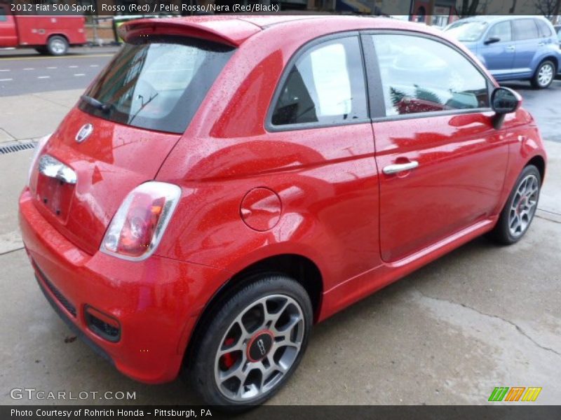 Rosso (Red) / Pelle Rosso/Nera (Red/Black) 2012 Fiat 500 Sport