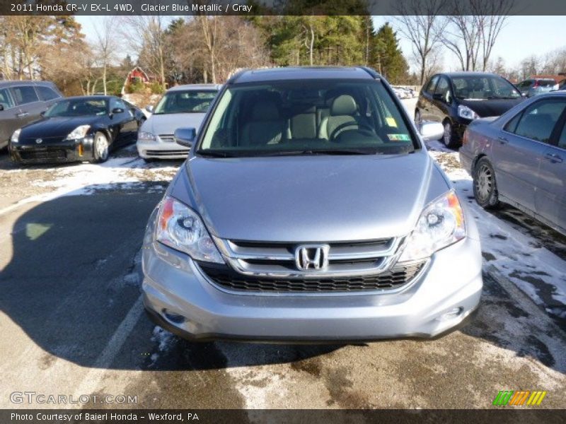Glacier Blue Metallic / Gray 2011 Honda CR-V EX-L 4WD