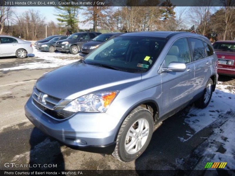Glacier Blue Metallic / Gray 2011 Honda CR-V EX-L 4WD