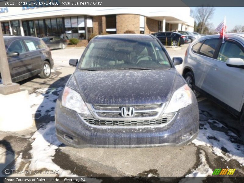 Royal Blue Pearl / Gray 2011 Honda CR-V EX-L 4WD