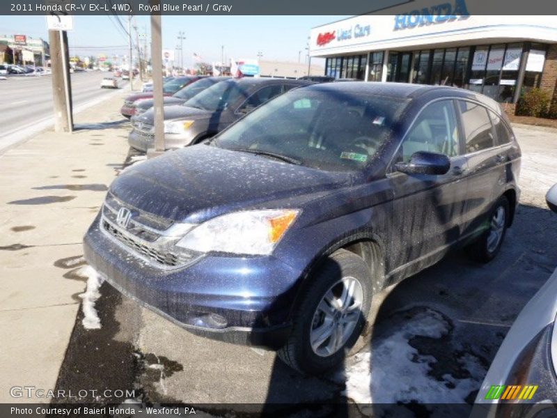 Royal Blue Pearl / Gray 2011 Honda CR-V EX-L 4WD