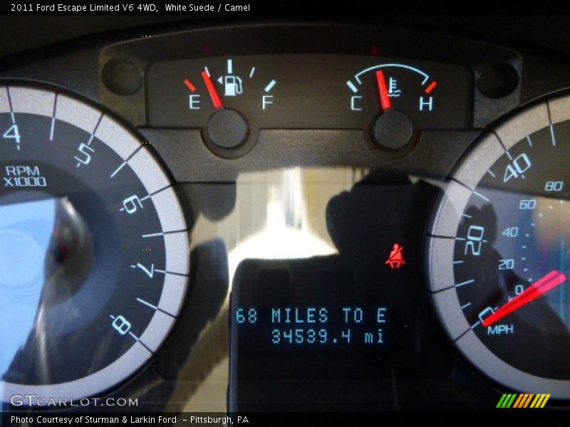 White Suede / Camel 2011 Ford Escape Limited V6 4WD