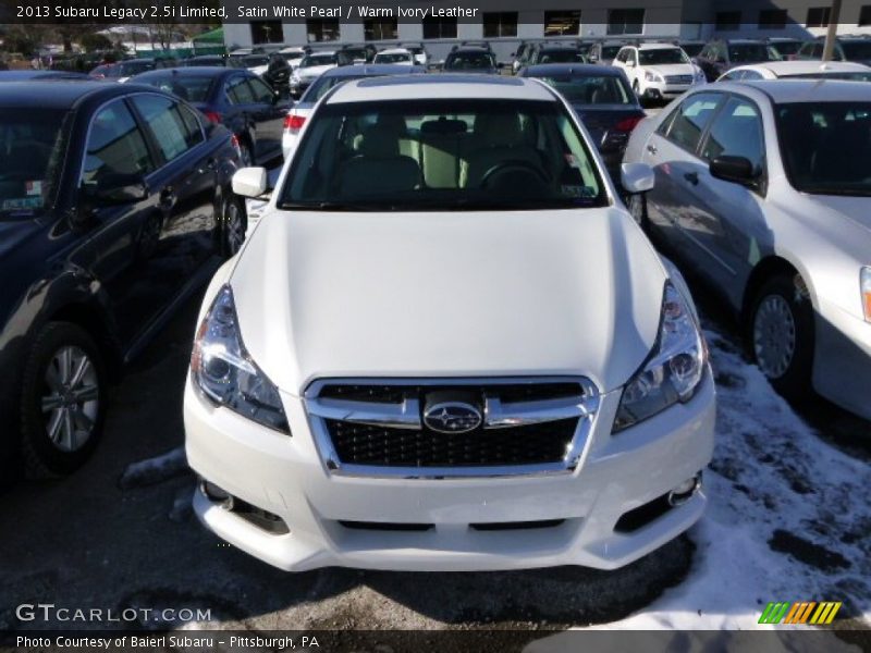 Satin White Pearl / Warm Ivory Leather 2013 Subaru Legacy 2.5i Limited