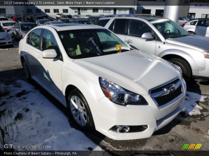 Satin White Pearl / Warm Ivory Leather 2013 Subaru Legacy 2.5i Limited