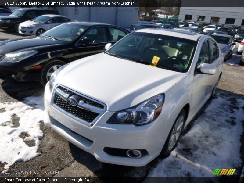 Satin White Pearl / Warm Ivory Leather 2013 Subaru Legacy 2.5i Limited