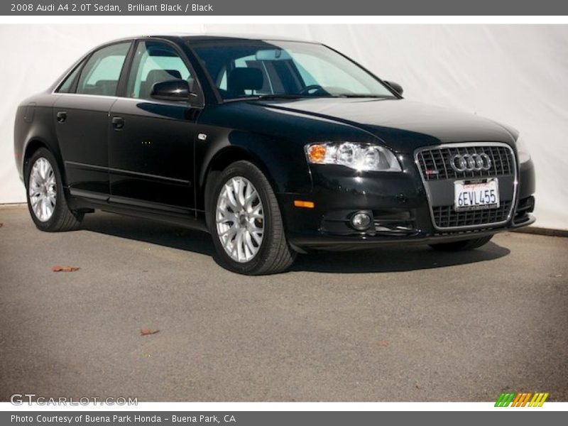 Brilliant Black / Black 2008 Audi A4 2.0T Sedan