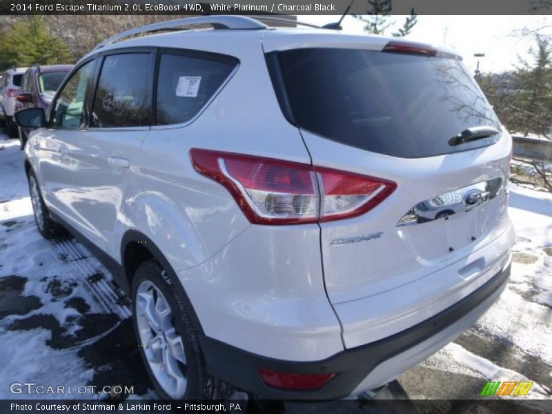 White Platinum / Charcoal Black 2014 Ford Escape Titanium 2.0L EcoBoost 4WD