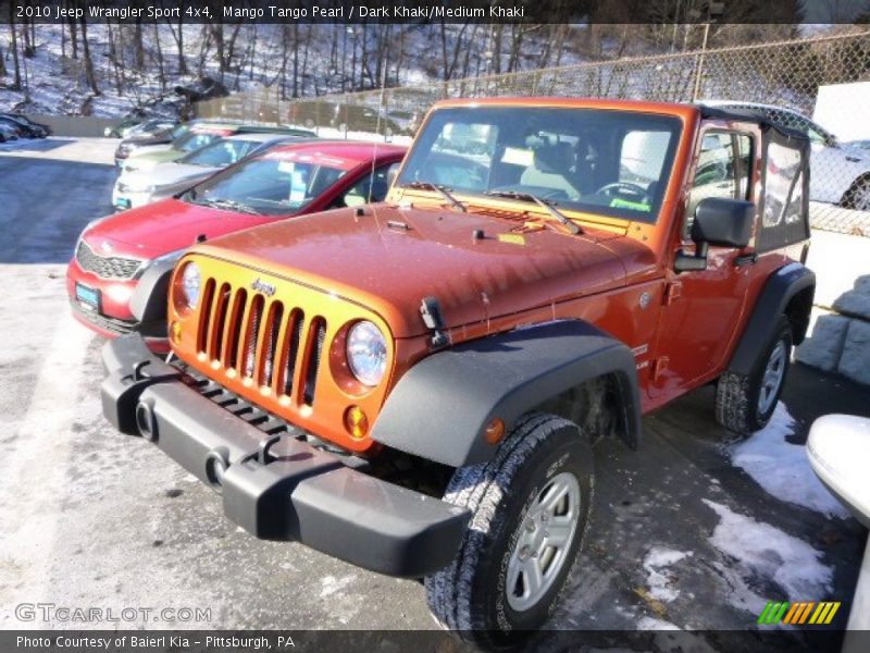 Mango Tango Pearl / Dark Khaki/Medium Khaki 2010 Jeep Wrangler Sport 4x4