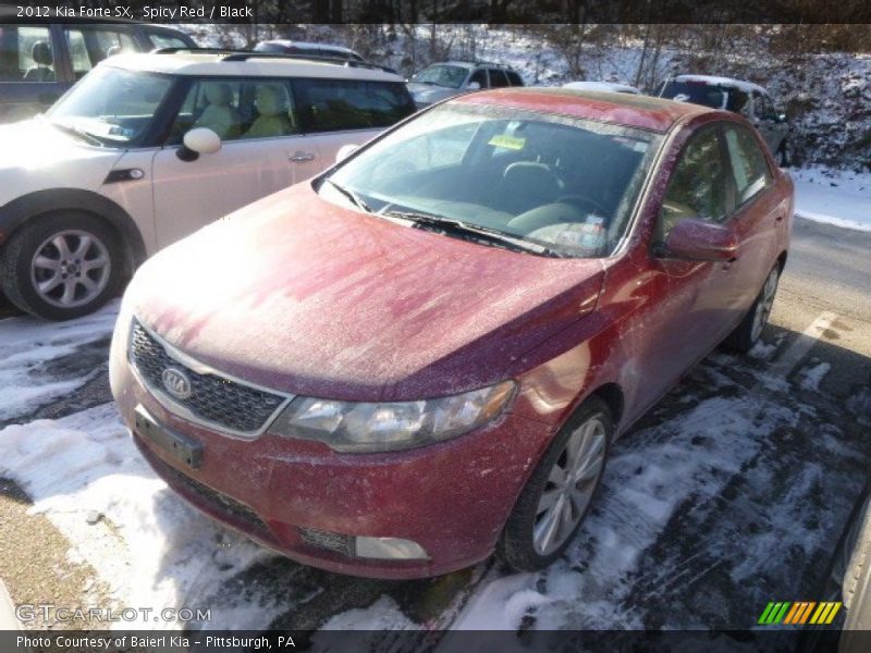 Spicy Red / Black 2012 Kia Forte SX