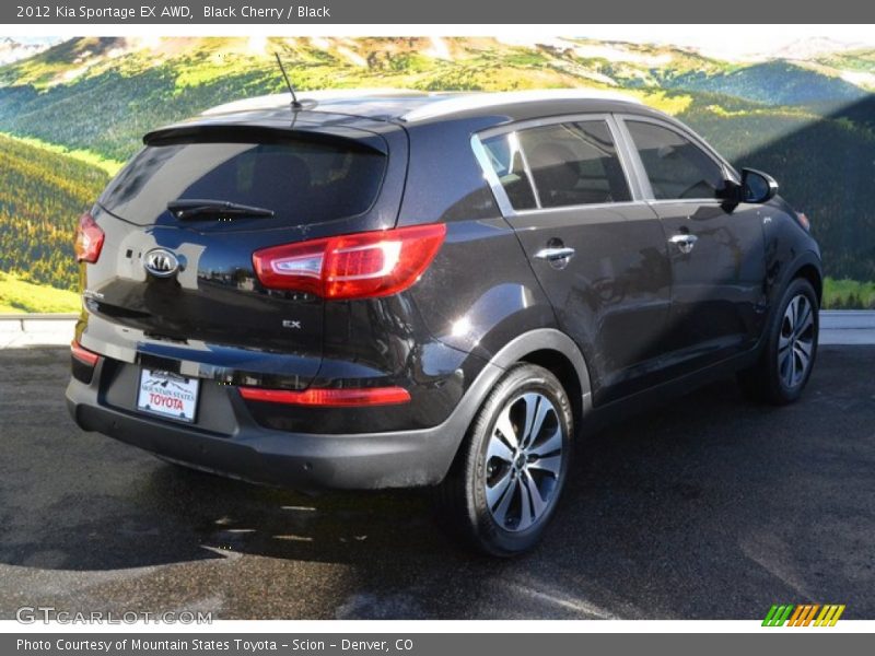 Black Cherry / Black 2012 Kia Sportage EX AWD