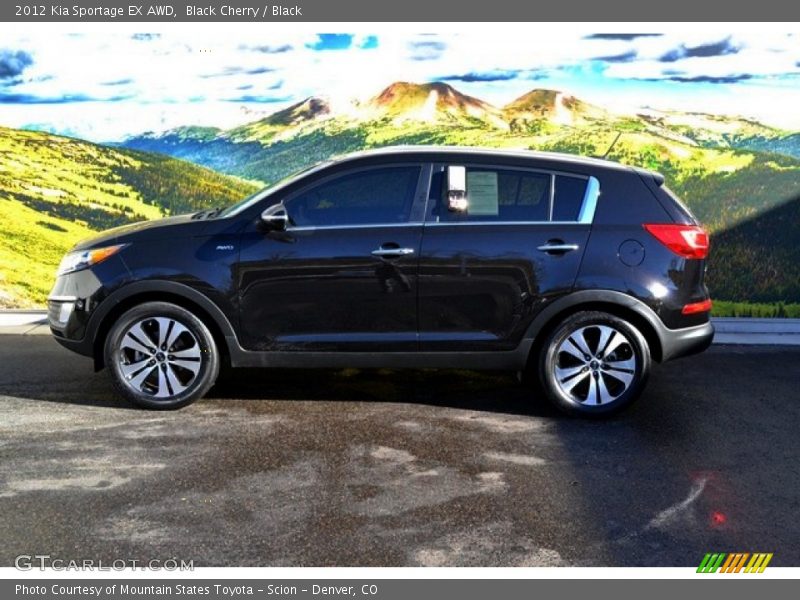 Black Cherry / Black 2012 Kia Sportage EX AWD