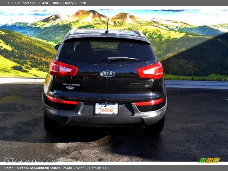 Black Cherry / Black 2012 Kia Sportage EX AWD