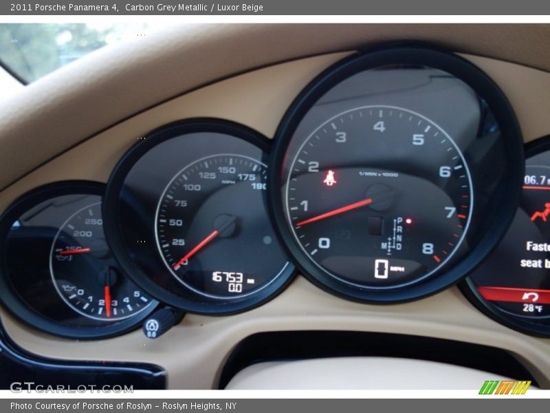 Carbon Grey Metallic / Luxor Beige 2011 Porsche Panamera 4