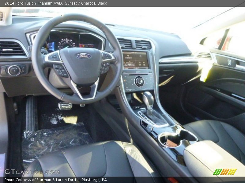 Charcoal Black Interior - 2014 Fusion Titanium AWD 